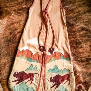 Vintage Salaminder Western Buffalo Vest XS-S